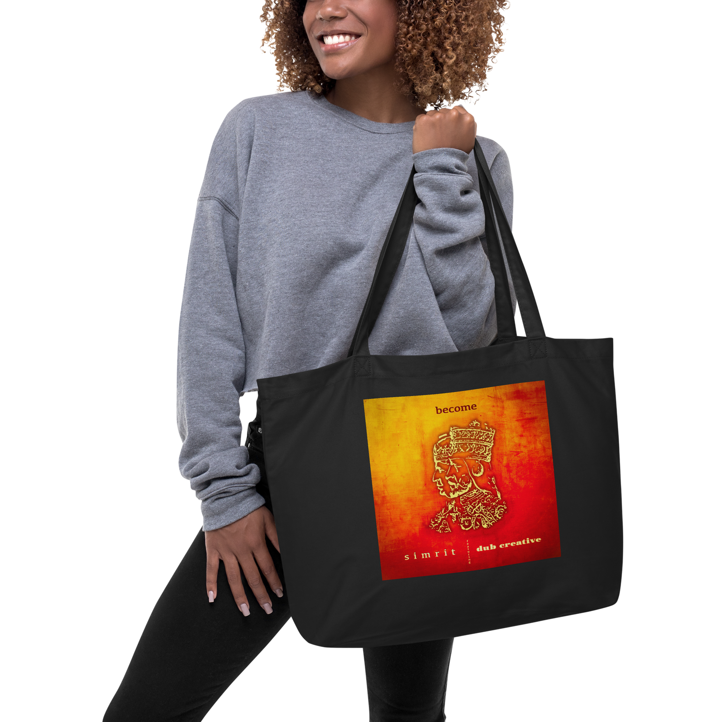 become Large organic tote bag - Black