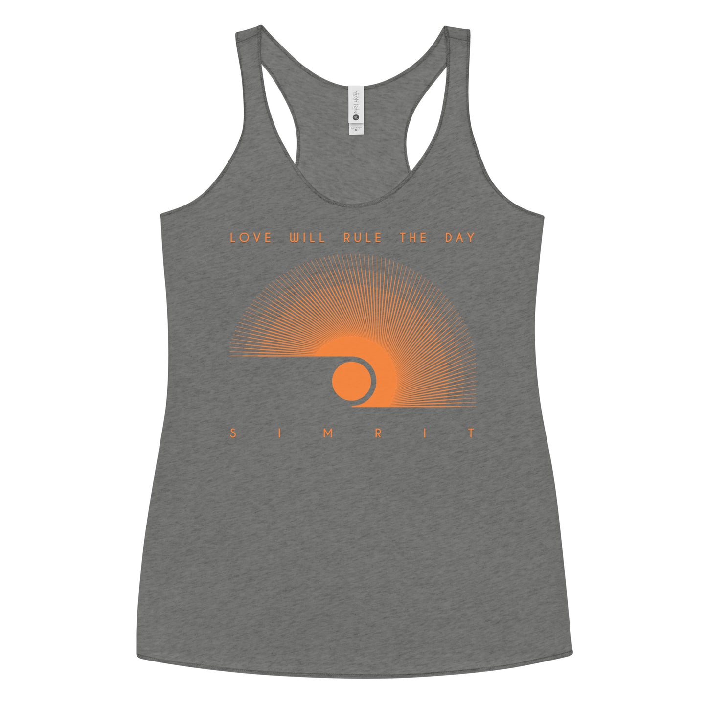 "Love Will Rule The Day" Women's Racerback Tank - Heather Gray