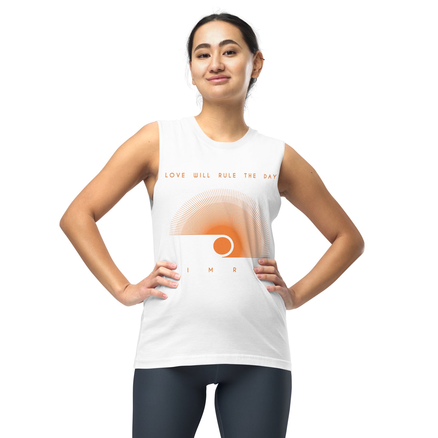 "Love Will Rule The Day" Unisex Muscle Shirt - White